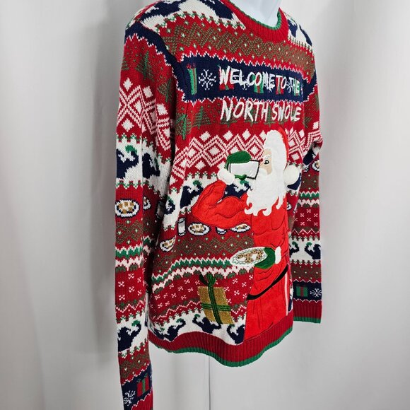 Blizzard Bay Ugly Christmas Sweater Buff Santa Men's Size L NWT - Picture 5 of 14